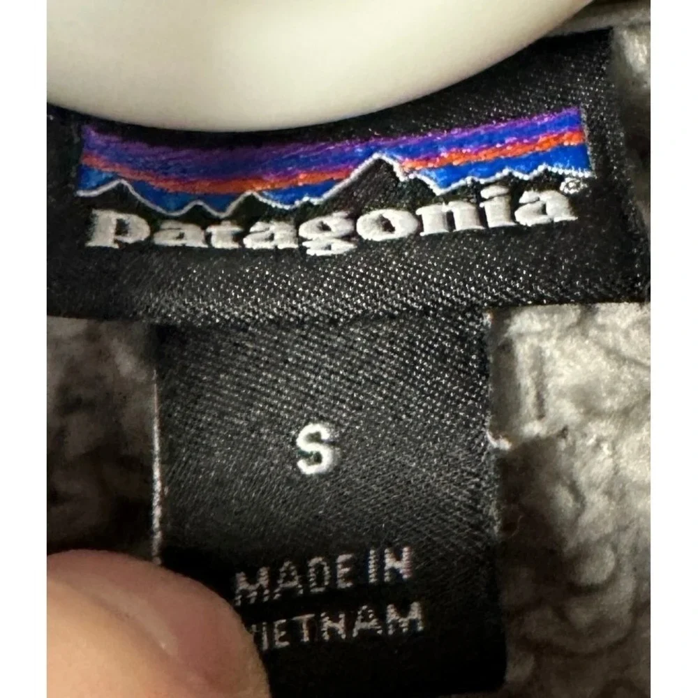 Patagonia Los Gatos Sweater Womens Small Grey Quarter Zip Fleece Pullover Logo